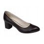Pantofi dama eleganti din piele naturala box cu toc de 5 cm - Model Negru NA100NP